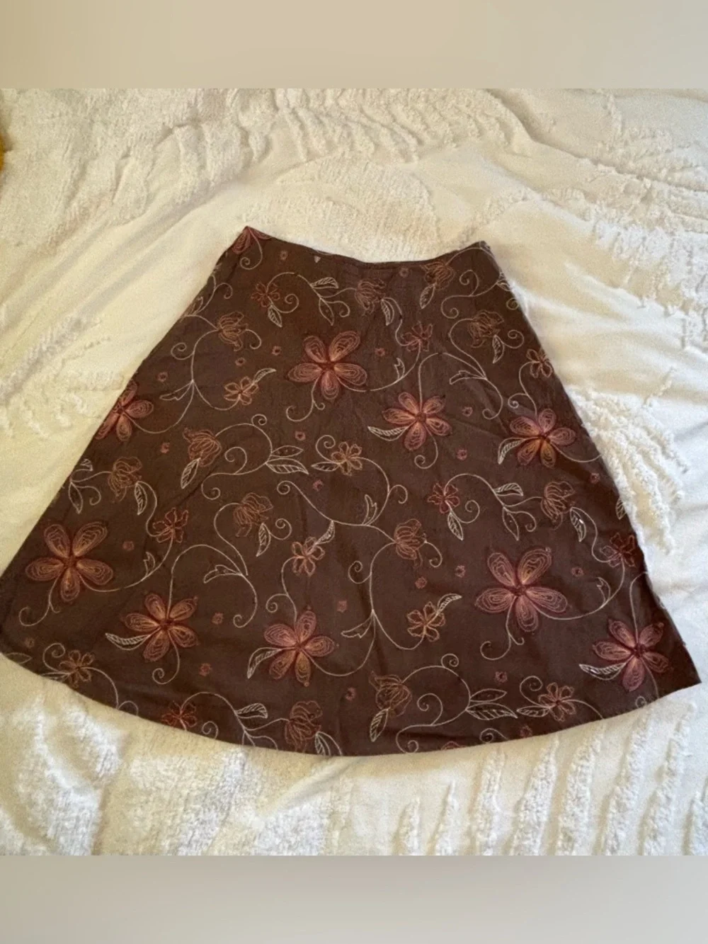 Covington Embroidered Floral A-Line Skirt - Picture 13 of 13
